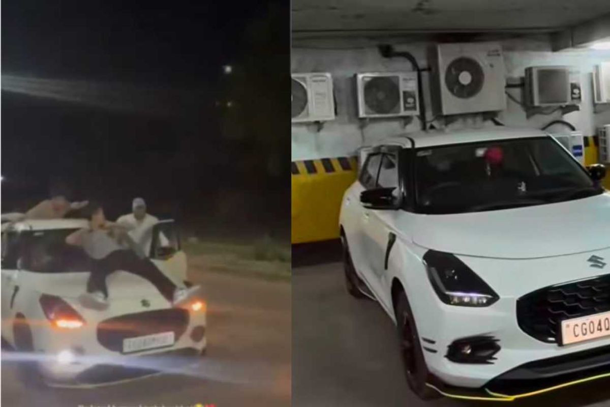 Raipur News: रील का जुनून बना खतरा, तेज रफ्तार कार पर स्टंटबाजी से लोगों में नाराजगी
